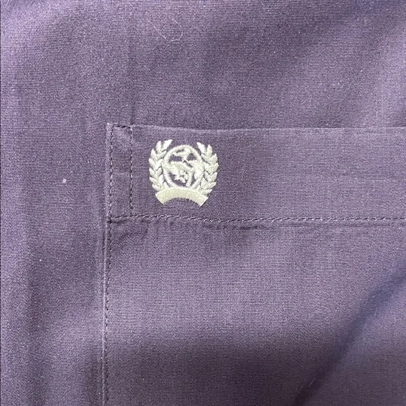 Cinch Rich Purple Shirt with Logo Men’s Size M All Cotton - Picture 5 of 5